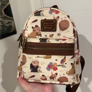 Loungefly Disney Pixar Up Cream and Brown Mini Backpack